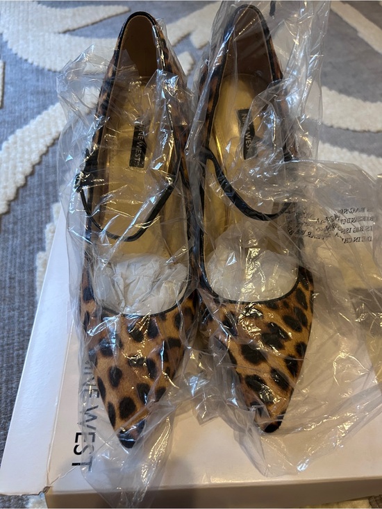 Nine West Shoes - Nine West Leopard Print Pointed Toe Slingback Heels